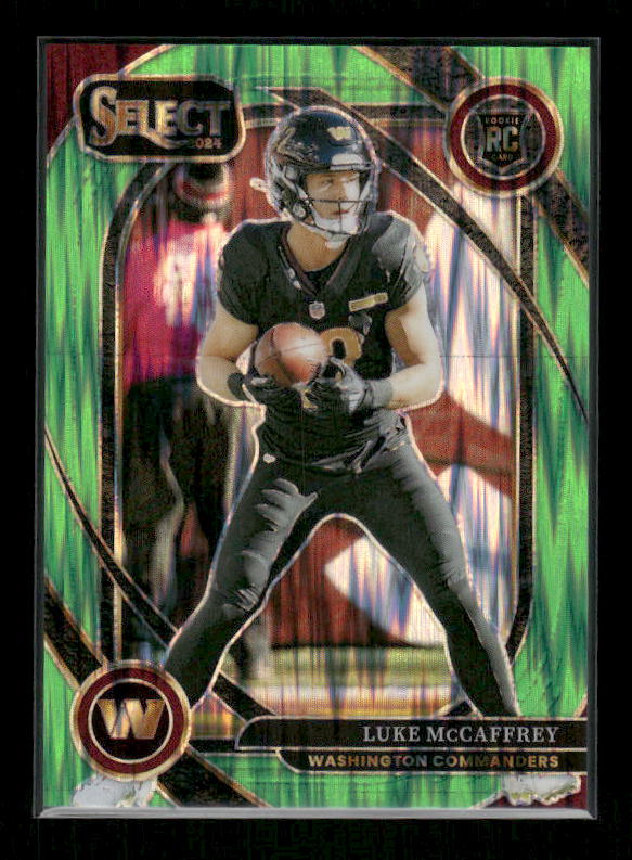 Luke McCaffrey - 2024 Select Football - Green Shock /499 - Club Level - Rookie