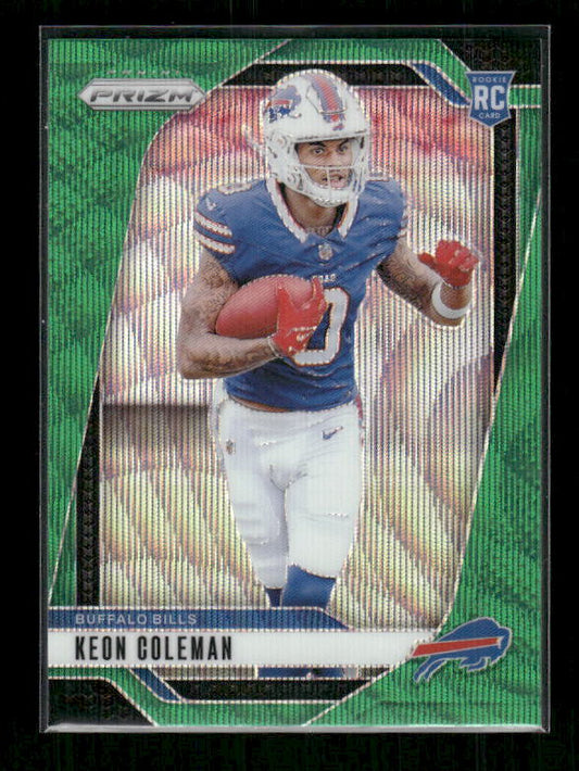 Keon Coleman - 2024 Panini Prizm - Green Wave - Rookie