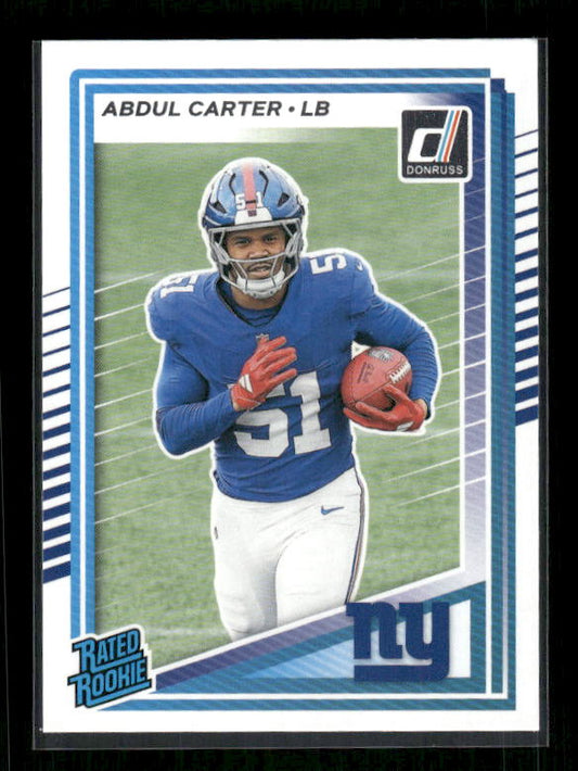 Abdul Carter - 2025 Donruss Football - Rated Rookie