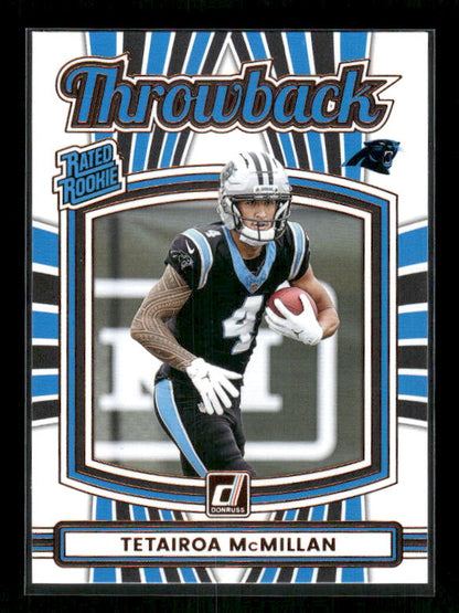 Tetairoa McMillan - 2025 Donruss Football - Throwback - Rated Rookie