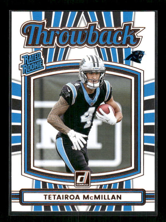 Tetairoa McMillan - 2025 Donruss Football - Throwback - Rated Rookie