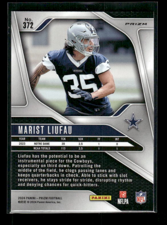 Marist Liufau - 2024 Panini Prizm - Neon Green Pulsar - Rookie