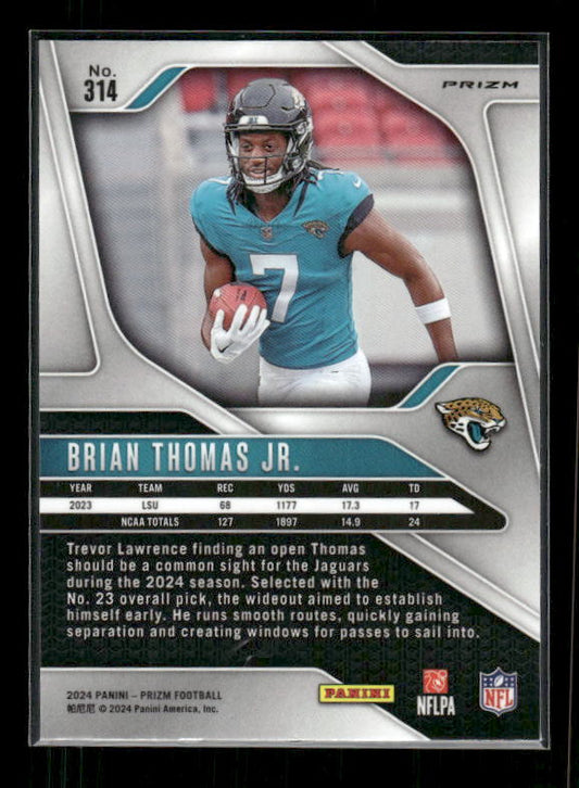 Brian Thomas Jr. - 2024 Panini Prizm - Neon Green Pulsar - Rookie