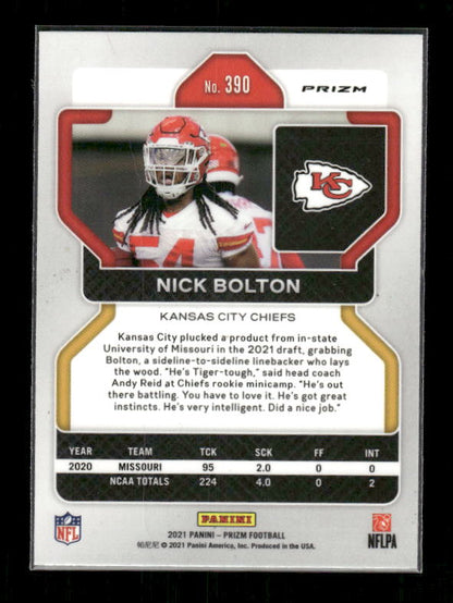 Nick Bolton - 2021 Panini Prizm - Green