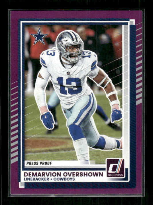 Demarvion Overshown - 2025 Donruss Football - Purple Press Proof