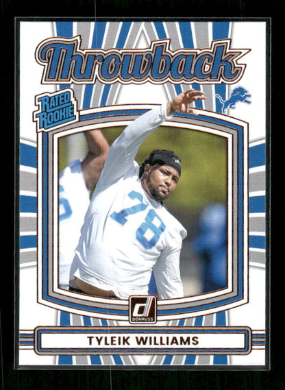 Tyleik Williams - 2025 Donruss Football - Throwback - Rated Rookie