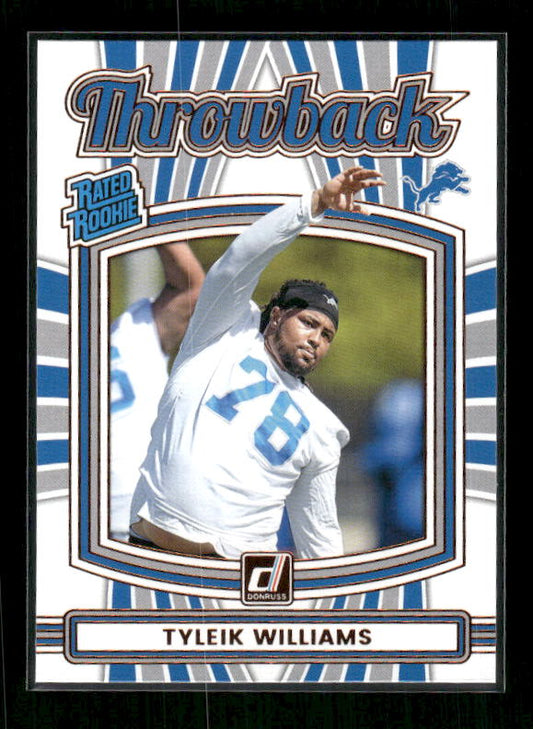Tyleik Williams - 2025 Donruss Football - Throwback - Rated Rookie