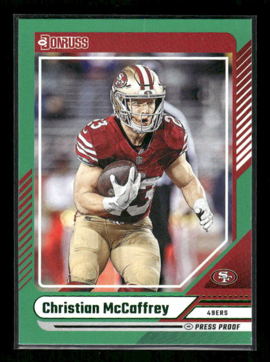 Christian McCaffrey - 2024 Donruss Football - Green Press Proof