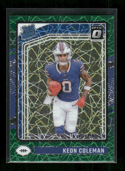 Keon Coleman - 2024 Donruss Optic - Green Velocity - Rated Rookie