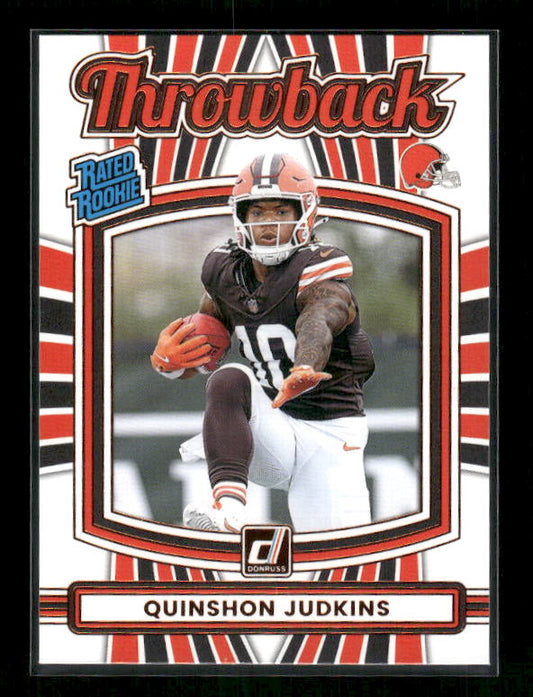 Quinshon Judkins - 2025 Donruss Football - Throwback - Rated Rookie