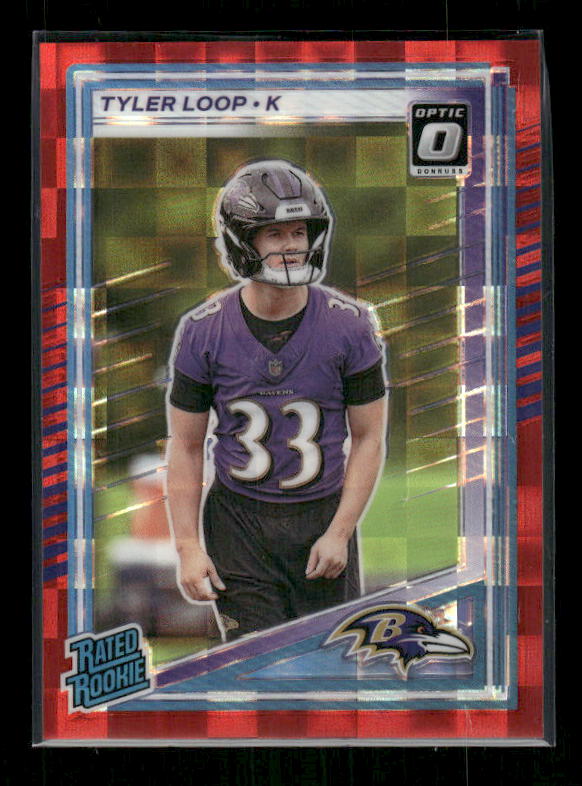 Tyler Loop - 2025 Donruss Football - Optic Preview Red Pandora - Rated Rookie
