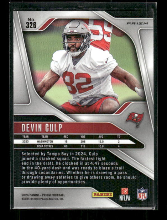 Devin Culp - 2024 Panini Prizm - No Huddle - Rookie