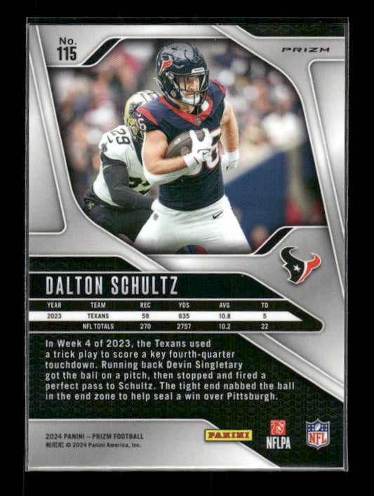 Dalton Schultz - 2024 Panini Prizm - Orange Ice