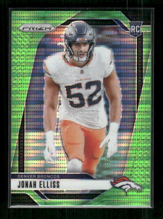 Jonah Elliss - 2024 Panini Prizm - Neon Green Pulsar - Rookie