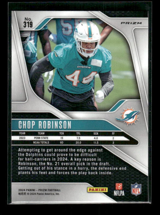 Chop Robinson - 2024 Panini Prizm - Neon Green Pulsar - Rookie