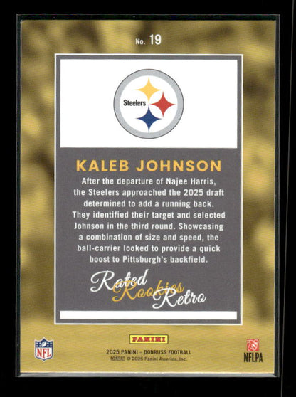 Kaleb Johnson - 2025 Donruss Football - Rated Rookie Retro