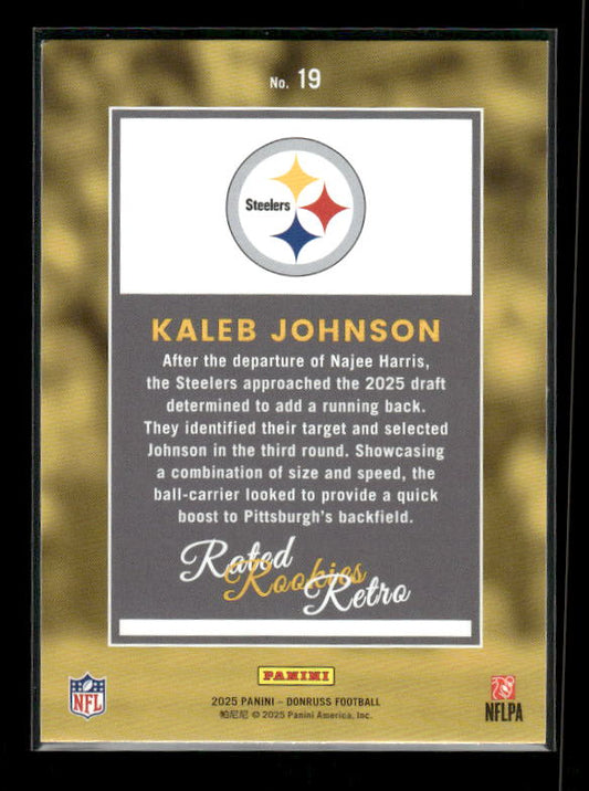 Kaleb Johnson - 2025 Donruss Football - Rated Rookie Retro