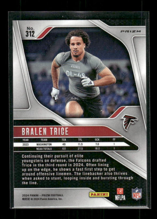 Bralen Trice - 2024 Panini Prizm - No Huddle - Rookie