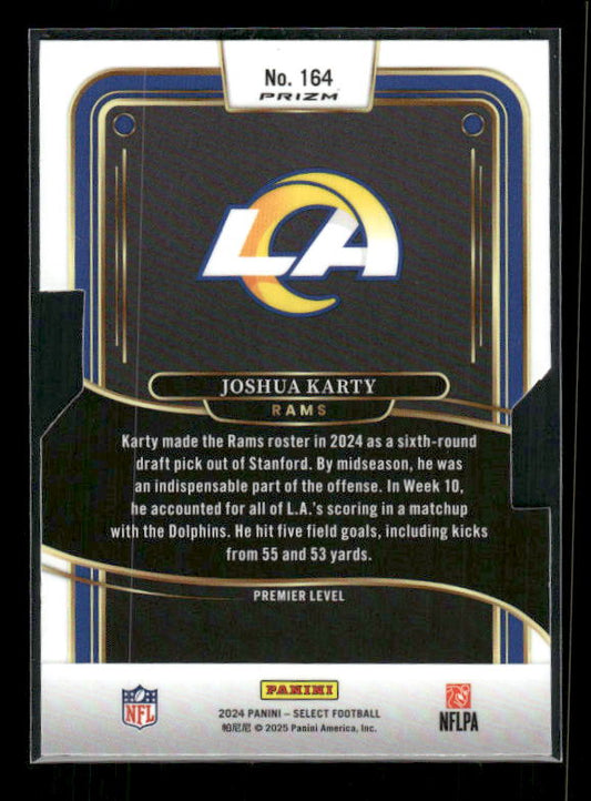Joshua Karty - 2024 Select Football - Silver Die Cut - Premier - Rookie
