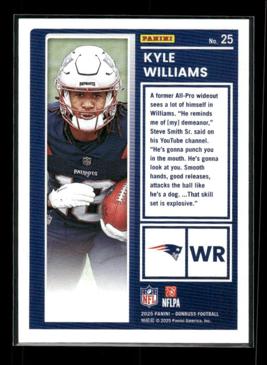 Kyle Williams - 2025 Donruss Football - The Rookies