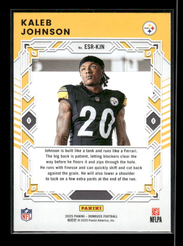 Kaleb Johnson - 2025 Donruss Football - Elite Series Rookies