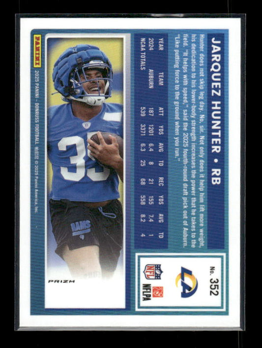 Jarquez Hunter - 2025 Donruss Football - Optic Preview Red Pandora - Rated Rookie