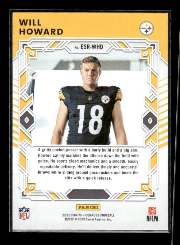 Will Howard - 2025 Donruss Football - Elite Series Rookies