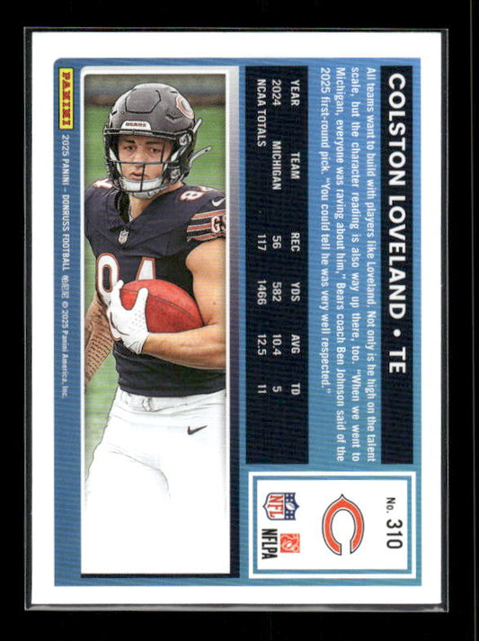 Colston Loveland - 2025 Donruss Football - Rated Rookie