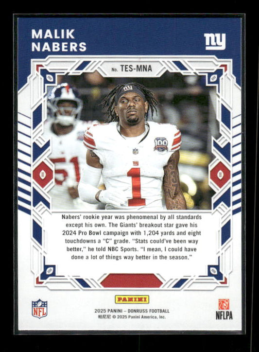Malik Nabers - 2025 Donruss Football - Elite Series