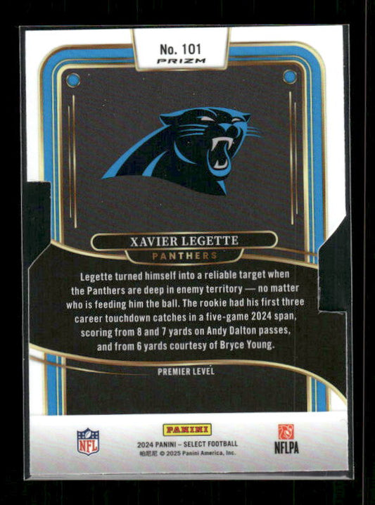 Xavier Legette - 2024 Select Football - Premier Silver Die Cut - Rookie