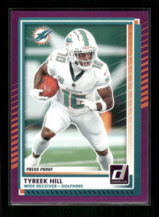 Tyreek Hill - 2025 Donruss Football - Purple Press Proof