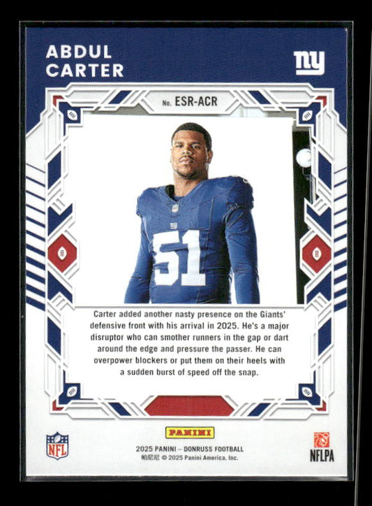 Abdul Carter - 2025 Donruss Football - Elite Series Rookies