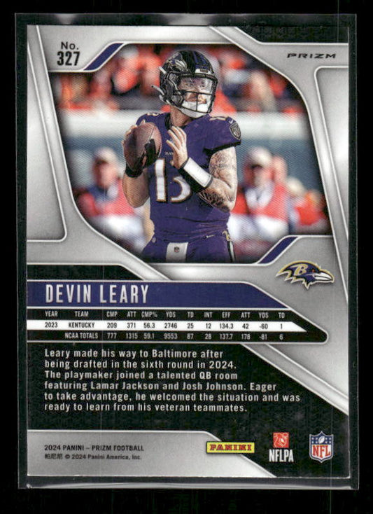 Devin Leary - 2024 Panini Prizm - No Huddle - Rookie