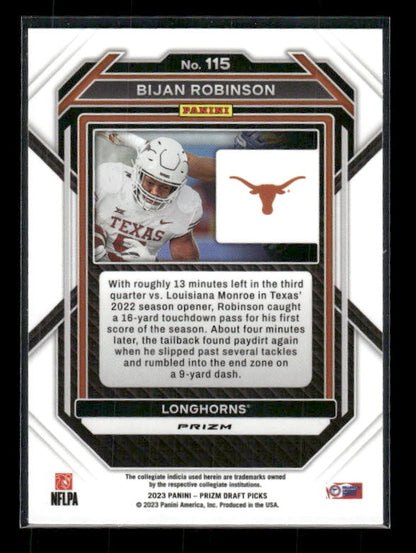 Bijan Robinson - 2024 Panini Prizm Draft Pick - Red Ice - Rookie