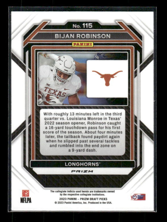 Bijan Robinson - 2024 Panini Prizm Draft Pick - Red Ice - Rookie