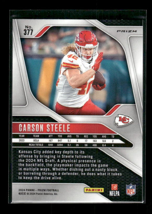 Carson Steele - 2024 Panini Prizm - Neon Green Pulsar - Rookie