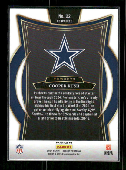 Cooper Rush - 2024 Select Football - Black & Gold Shock