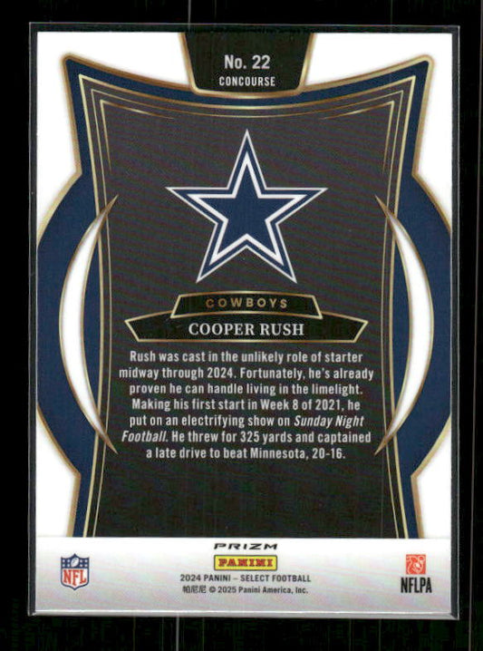 Cooper Rush - 2024 Select Football - Black & Gold Shock