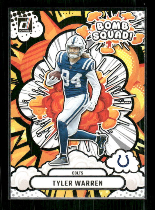 Tyler Warren - 2025 Donruss Football - Bomb Squad - Rookie