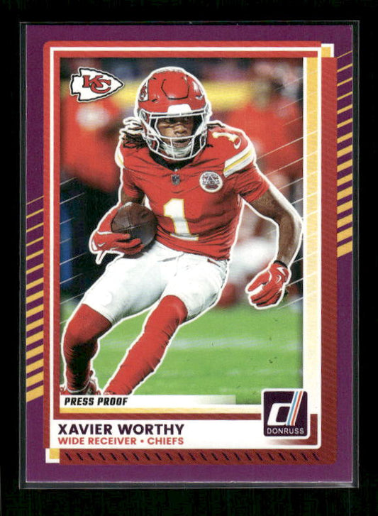 Xavier Worthy - 2025 Donruss Football - Purple Press Proof