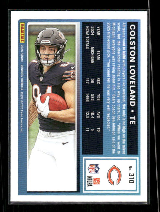 Colston Loveland - 2025 Donruss Football - Rated Rookie