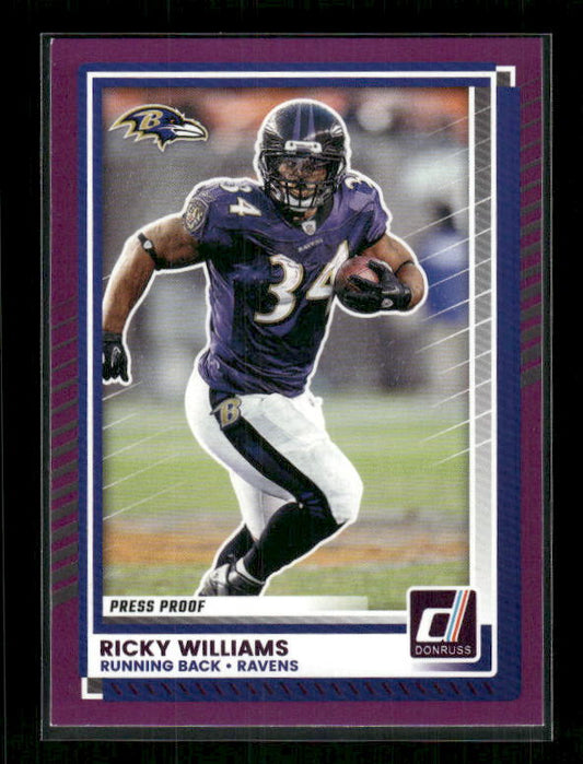Ricky Williams - 2025 Donruss Football - Purple Press Proof