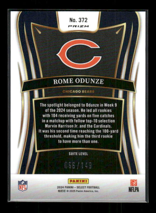 Rome Odunze - 2024 Select Football - Tri Color /149 - Suite Level - Rookie