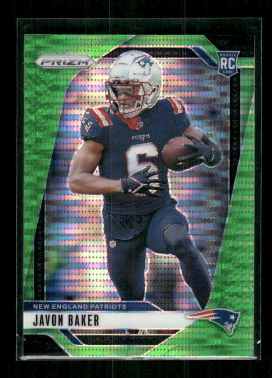 Javon Baker - 2024 Panini Prizm - Neon Green Pulsar - Rookie