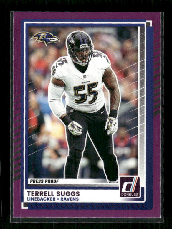 Terrell Suggs - 2025 Donruss Football - Purple Press Proof