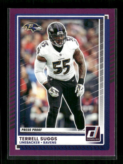 Terrell Suggs - 2025 Donruss Football - Purple Press Proof