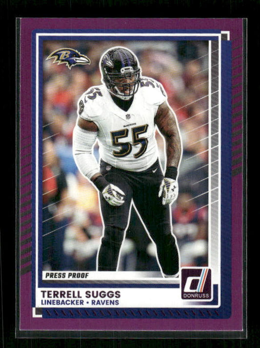 Terrell Suggs - 2025 Donruss Football - Purple Press Proof