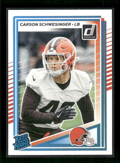 Carson Schwesinger - 2025 Donruss Football - Rated Rookie
