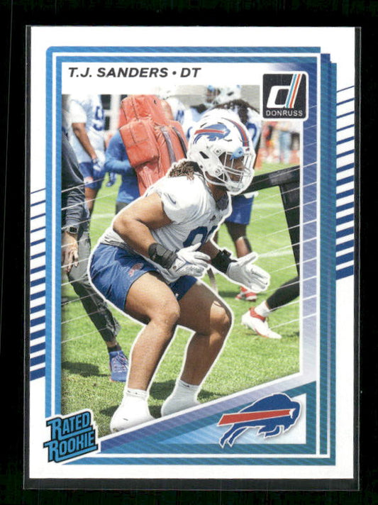 T.J. Sanders - 2025 Donruss Football - Rated Rookie