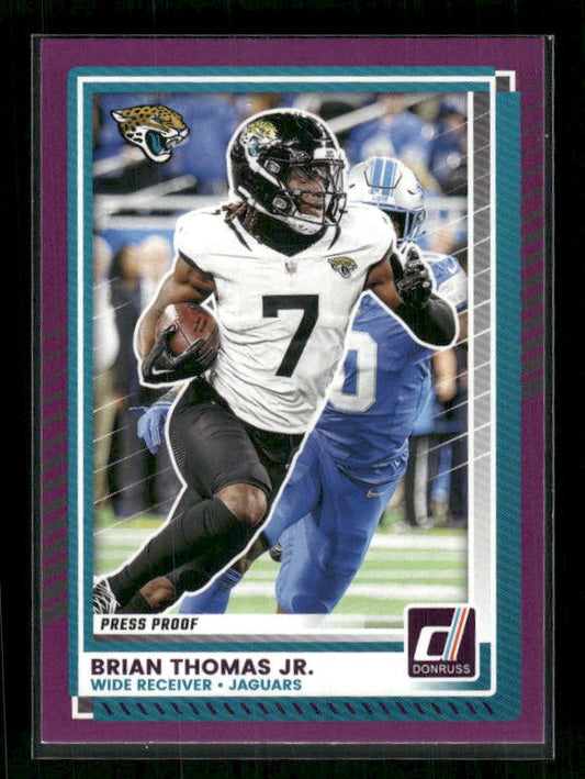 Brain Thomas Jr. - 2025 Donruss Football - Purple Press Proof